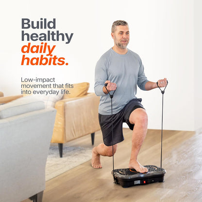 Powerfit Vibration Plate Exercise Machine - Full Body Vibration Platform for Weight Loss & Lymphatic Drainage