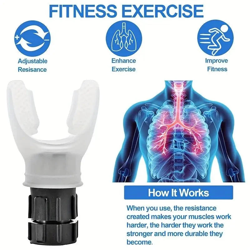 Lung Breathing Trainer | Adjustable Inspiratory & Expiratory Resistance Device | Improve Lung Capacity
