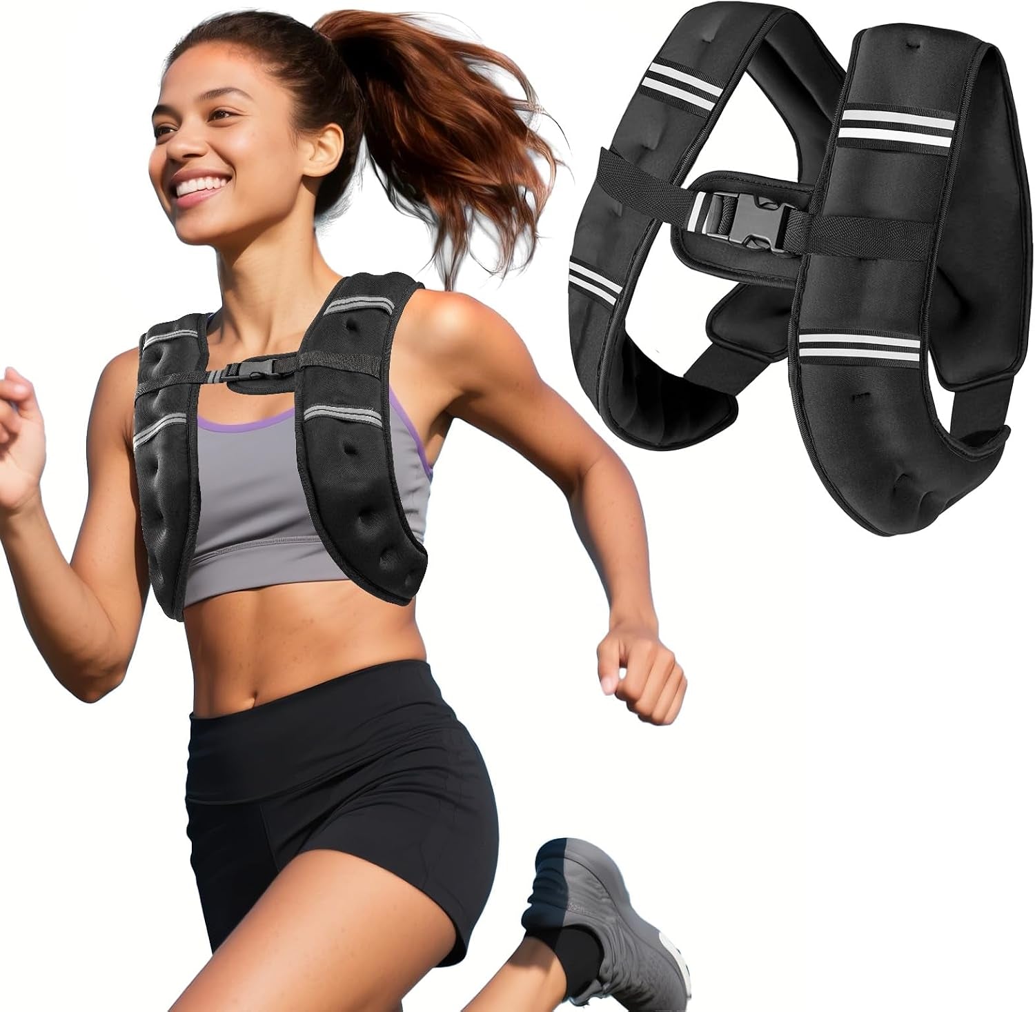 Elevate Your Fitness with the Versatile 8lb Weighted Vest - Perfect for Strength Training, Running, and More!