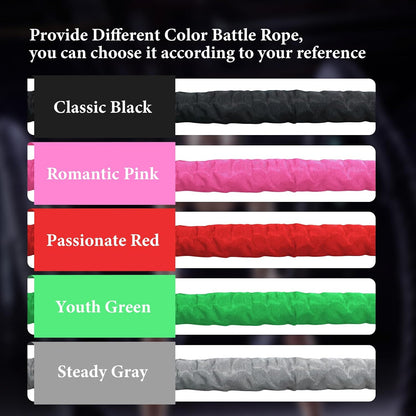 Battle Ropes Black Workout Rope 1 Inch Battle Ropes for Home Gym 30Ft Exercise Ropes for Working Out Heavy Ropes for Exercise Training Weighted Rope Weighted Workout Rope Battle Rope