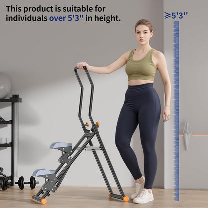 Stair Steppers with Resistance at Home Gym, Folding Vertical Climber Cardio Exercise Machine, Stair Climber for Full Body Workout with LED Display