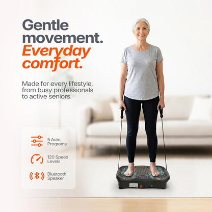 Powerfit Vibration Plate Exercise Machine - Full Body Vibration Platform for Weight Loss & Lymphatic Drainage