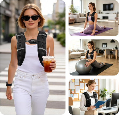 Elevate Your Fitness with the Versatile 8lb Weighted Vest - Perfect for Strength Training, Running, and More!