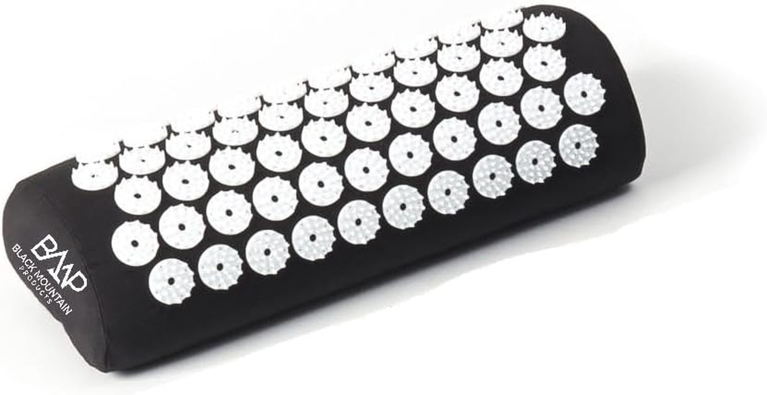 Acupressure Mat with Pillow & Carrying Bag - Acupressure Mat for Trigger Pt. Massage Therapy, Black