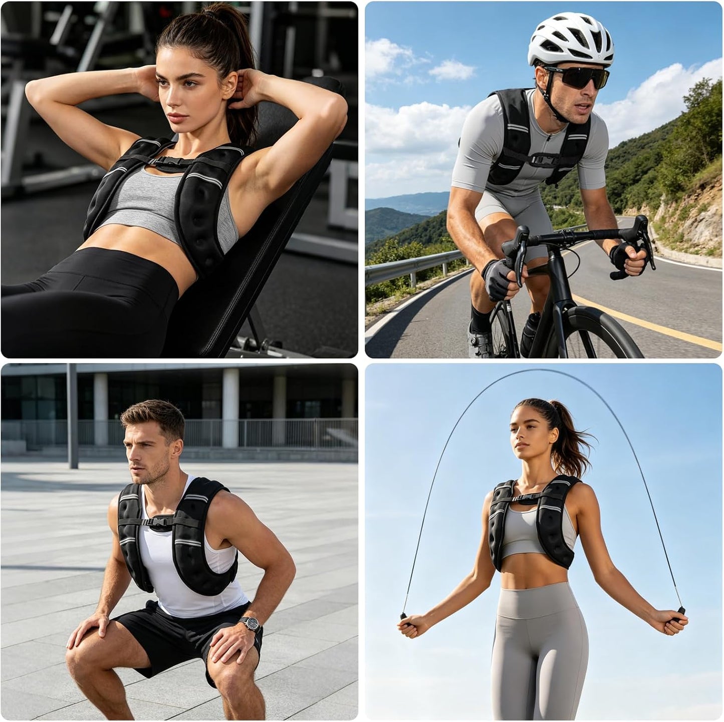Elevate Your Fitness with the Versatile 8lb Weighted Vest - Perfect for Strength Training, Running, and More!