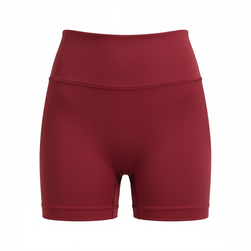 Women's high waist ruched booty workout shorts in solid color activewear