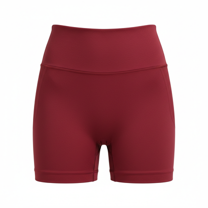 Women's high waist ruched booty workout shorts in solid color activewear